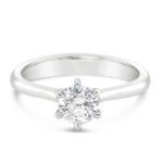 Classic 6 claw diamond solitaire ring, crafted to ensure this precious diamond is secure in its setting. Exceptional quality made to last.