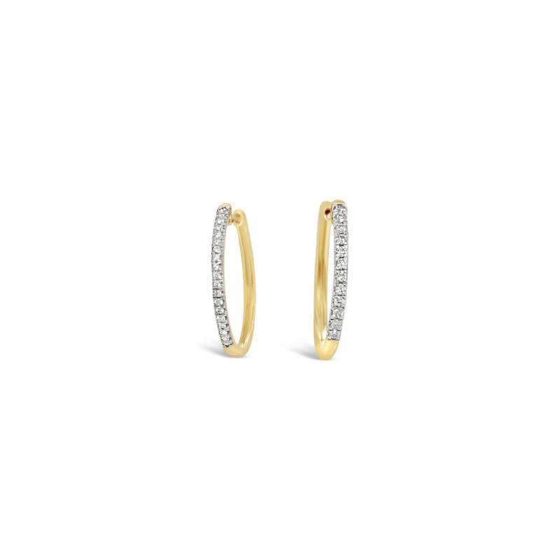 Huggie diamond set earrings, crafted in 9ct Yellow Gold.  Perfect for any occasion these huggies would make a beautiful gift for your anniversary, birthday or Christmas! Discover Perfection at Gold River.