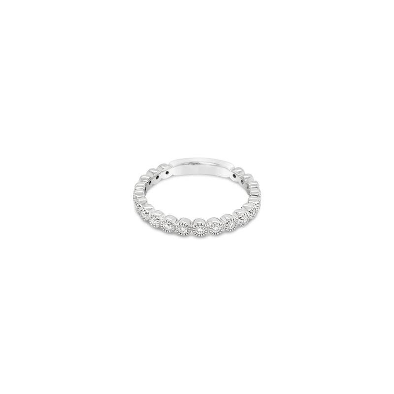 18ct White Gold Diamond Stacker Ring
