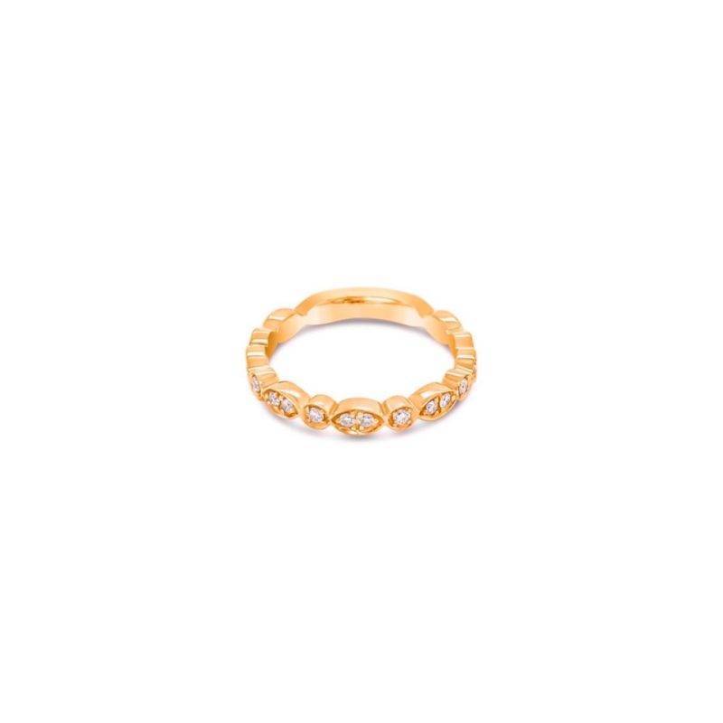 Rose Gold stackable ring with diamonds