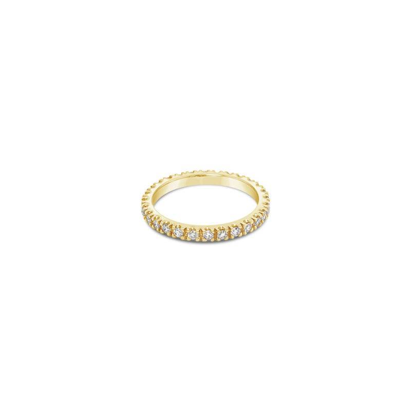 Eternity Ring, made in 18ct Yellow Gold. This ring has an infinite amount of diamonds with a 360 degree claw set diamond band.  