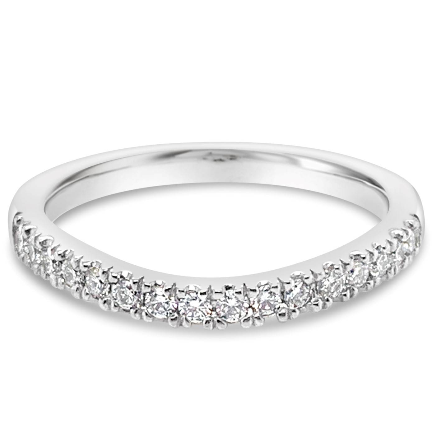 Soft Curve Wedding Band in White Gold Gold River Jewellers