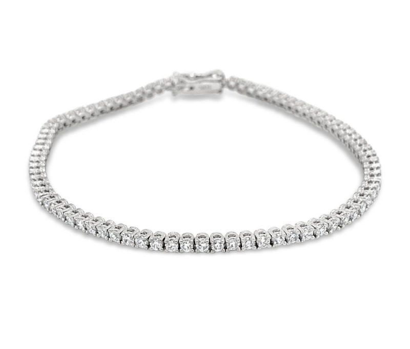 Diamond Tennis Bracelet, made in 18ct White Gold with a total diamond weight of 2.35ct.