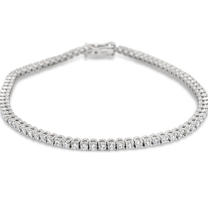 Diamond Tennis Bracelet, made in 18ct White Gold with a total diamond weight of 2.35ct.