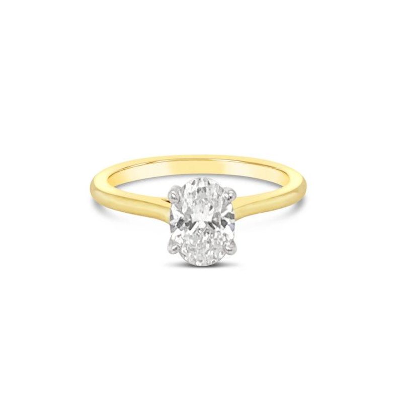 simple solitaire oval ring