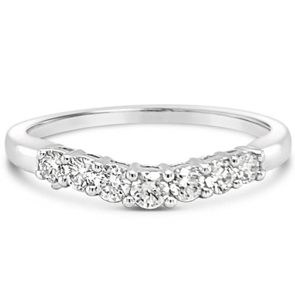 Curve Wedding Ring featuring diamonds which is perfectly shaped to complement many engagement ring styles, to be a wedding or eternity ring.