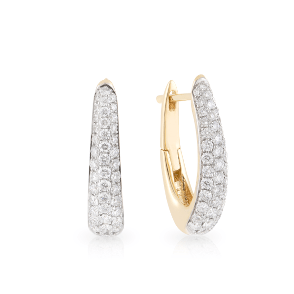 Pave Diamond Earrings - Gold River Jewellers
