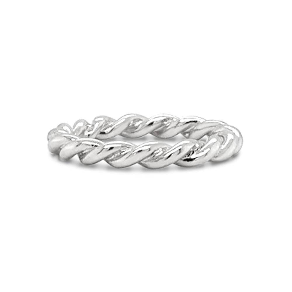 White Gold Twist Wedding Ring - Gold River Jewellers