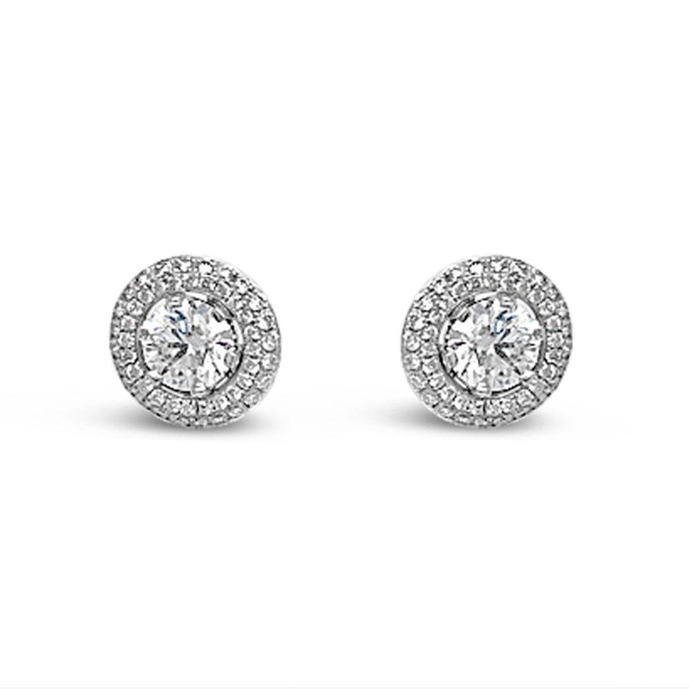 White Gold 0.53ct Diamond Earring Jackets Gold River Jewellers