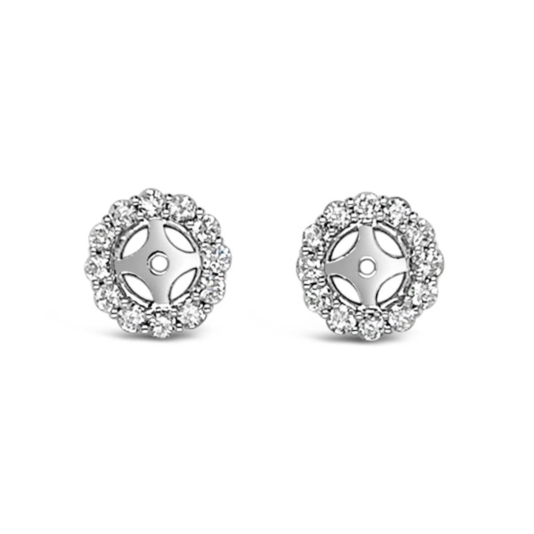 White Gold 0.52ct Diamond Earring Jackets - Gold River Jewellers