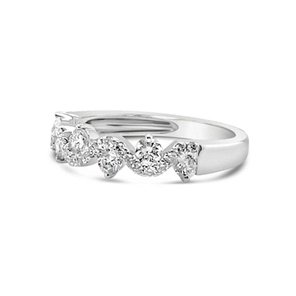 White Gold Diamond Wave Ring - Gold River Jewellers