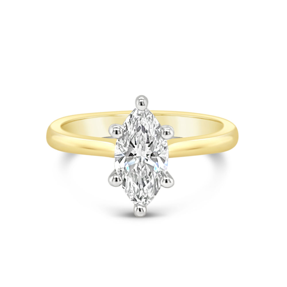 Marquise Solitaire Engagement Ring - Gold River Jewellers